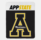 APP STATE XL 60x80 Sherpa Blanket - Wide Band Black Throw Blankets