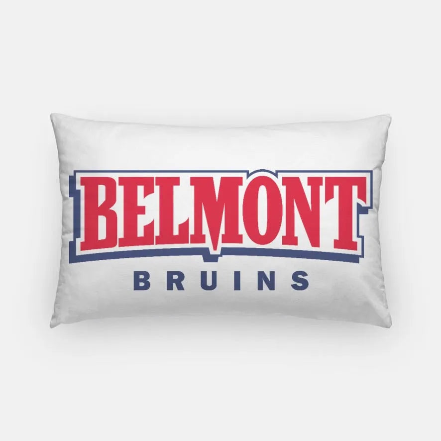 Belmont Bruins Lumbar Pillow Cover White Pillow Covers