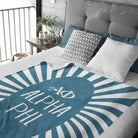Alpha Phi XL 60x80 Sherpa Blanket - Starburst Throw Blankets