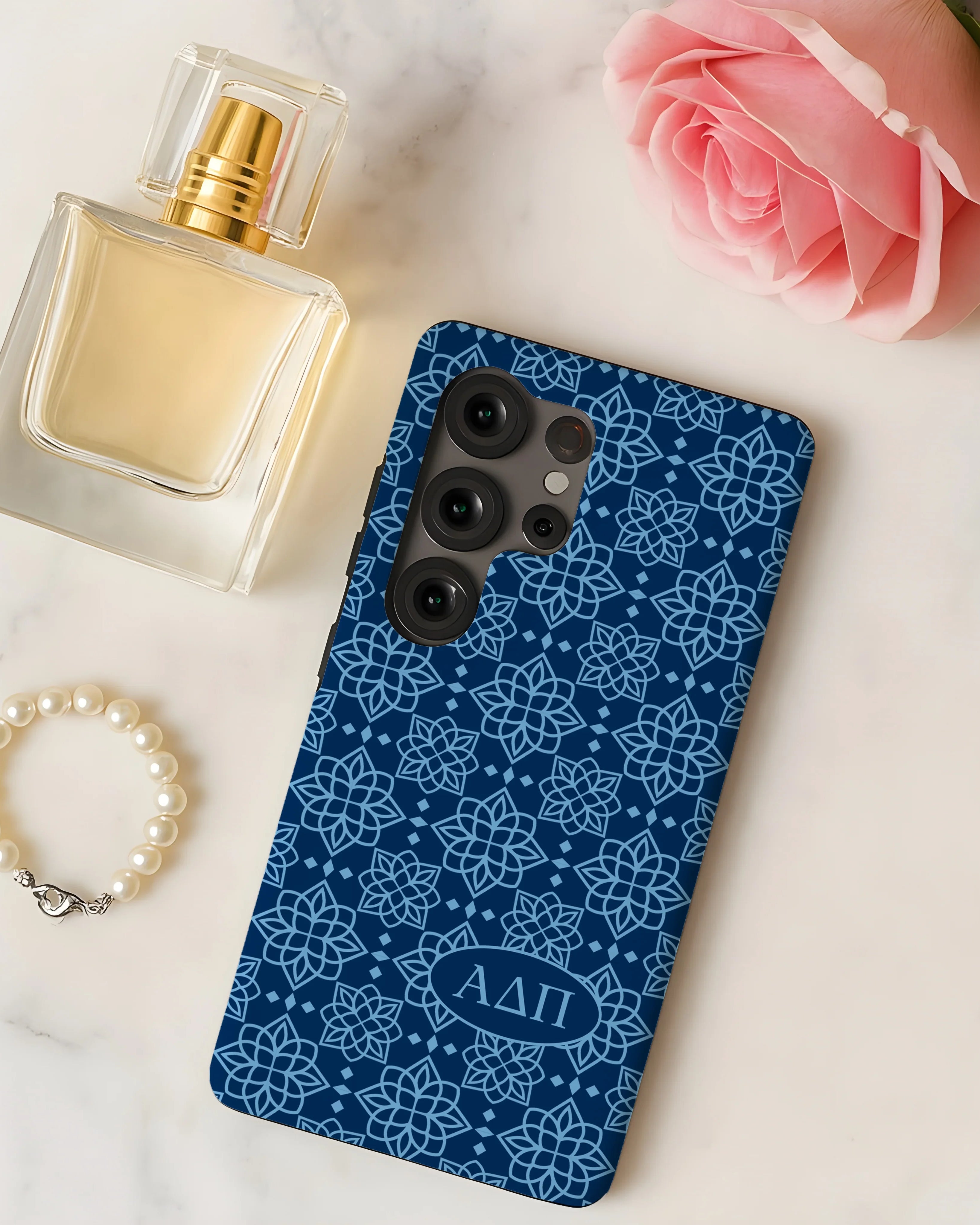 Alpha Delta Pi Samsung Galaxy Mobile Phone Case - Midnight Ornate