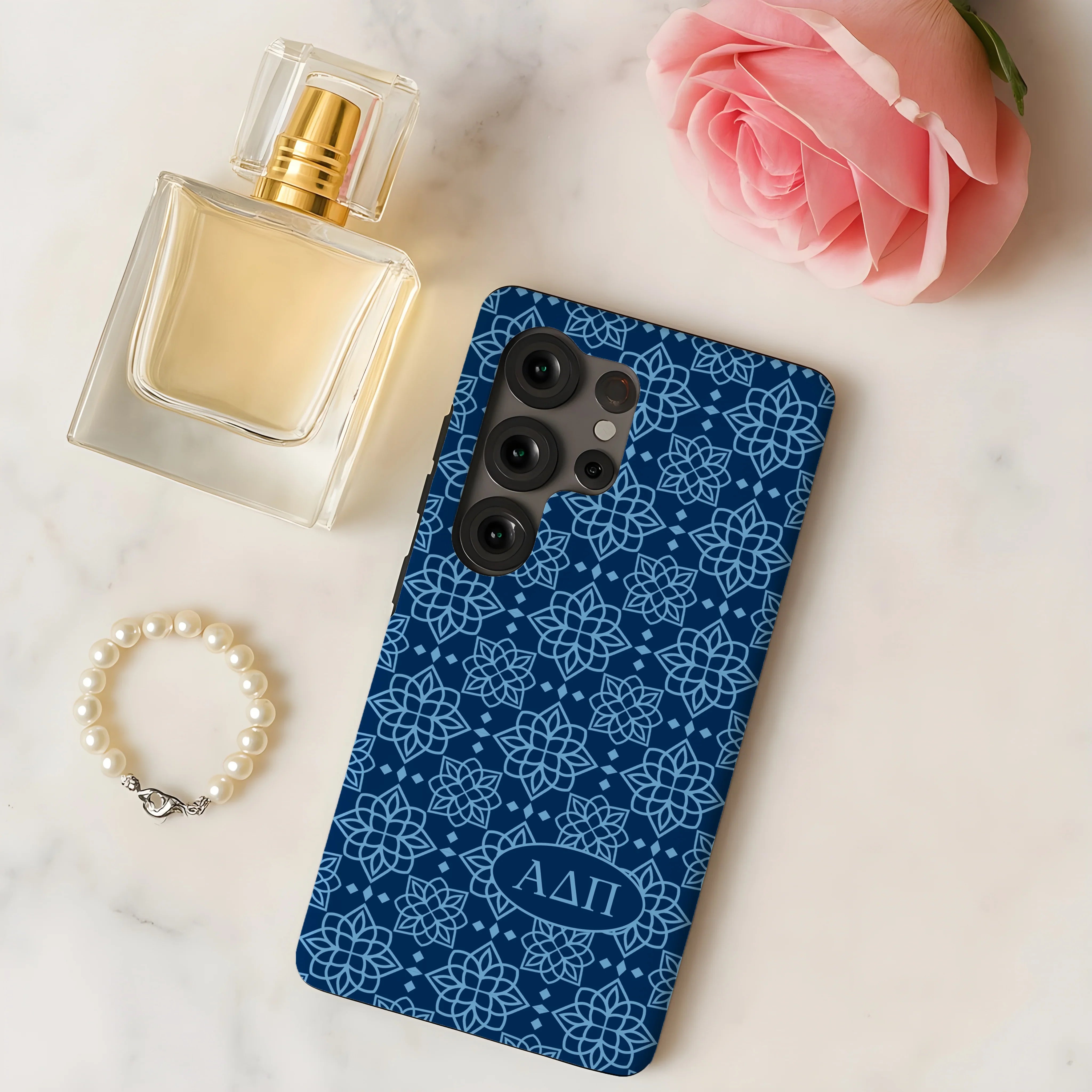 Alpha Delta Pi Samsung Galaxy Mobile Phone Case - Midnight Ornate