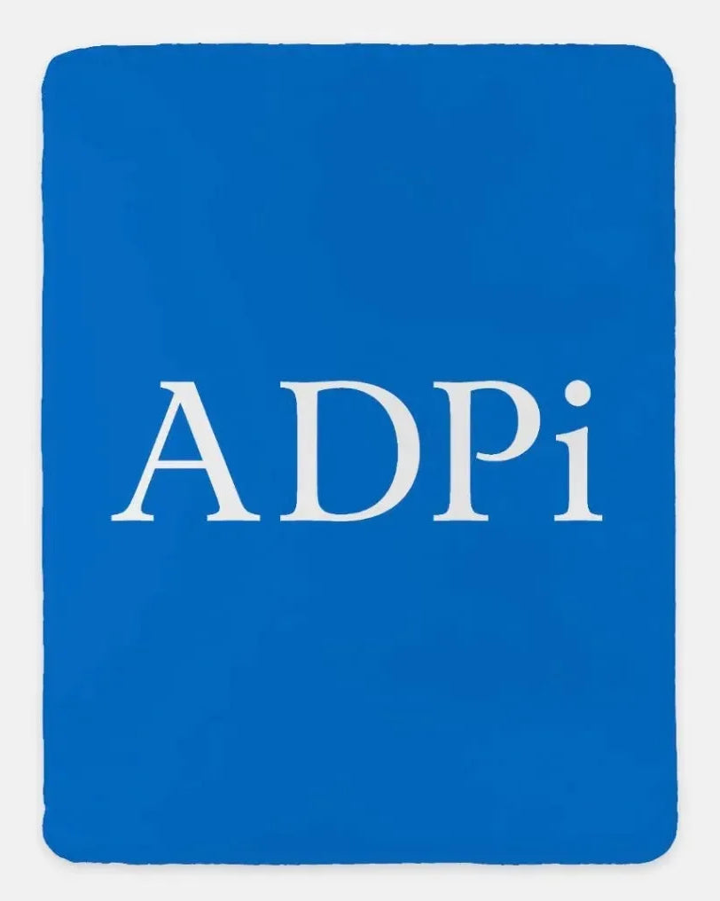 ADPi Sherpa XL 60x80 Sherpa Throw Blanket Azure Throw Blankets