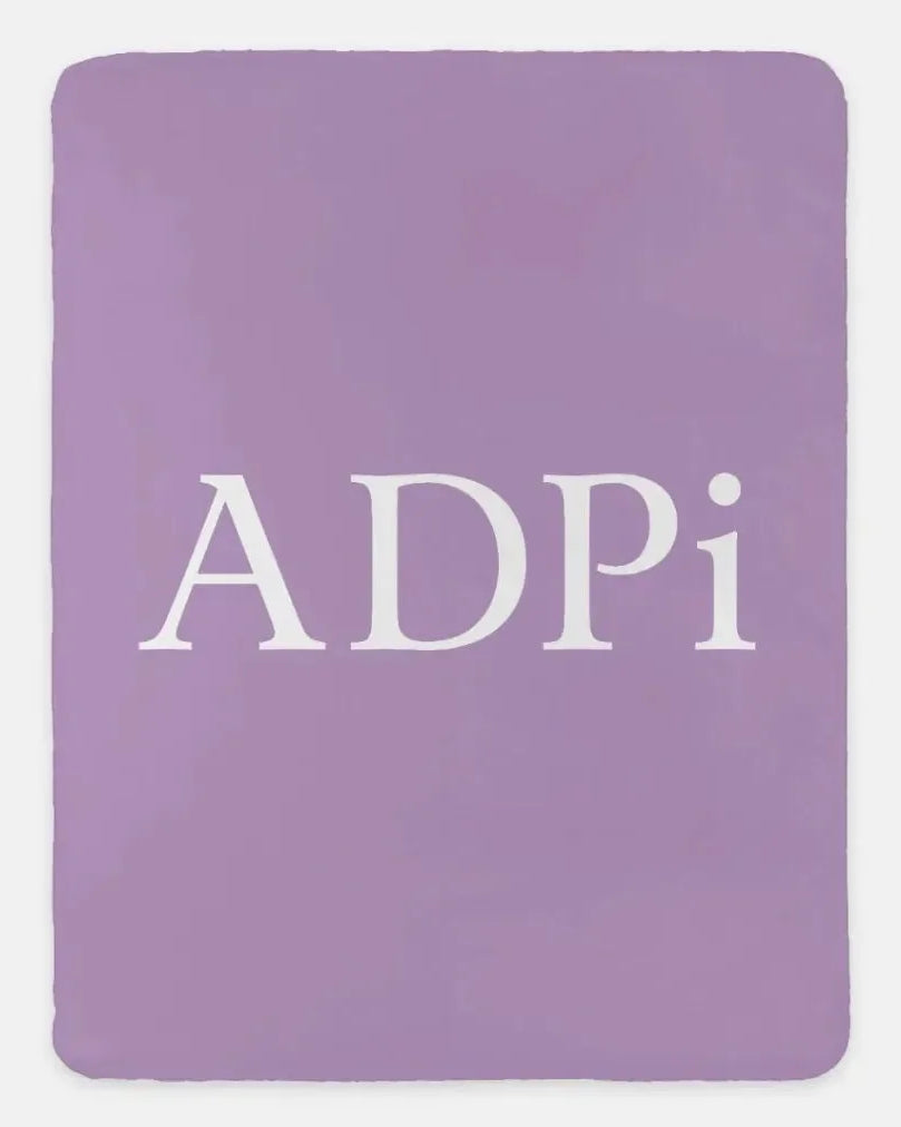 ADPi Sherpa XL 60x80 Sherpa Throw Blanket Violet Throw Blankets