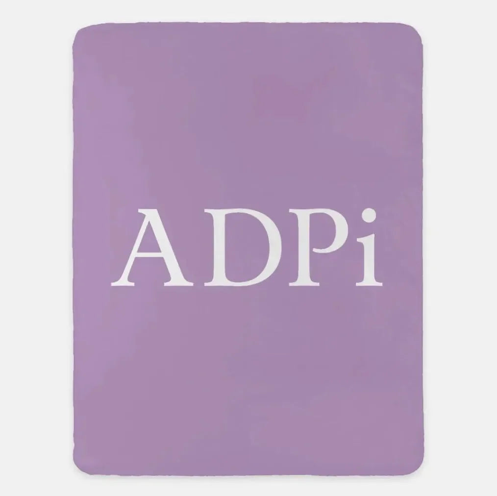 ADPi Sherpa XL 60x80 Sherpa Throw Blanket Violet Throw Blankets