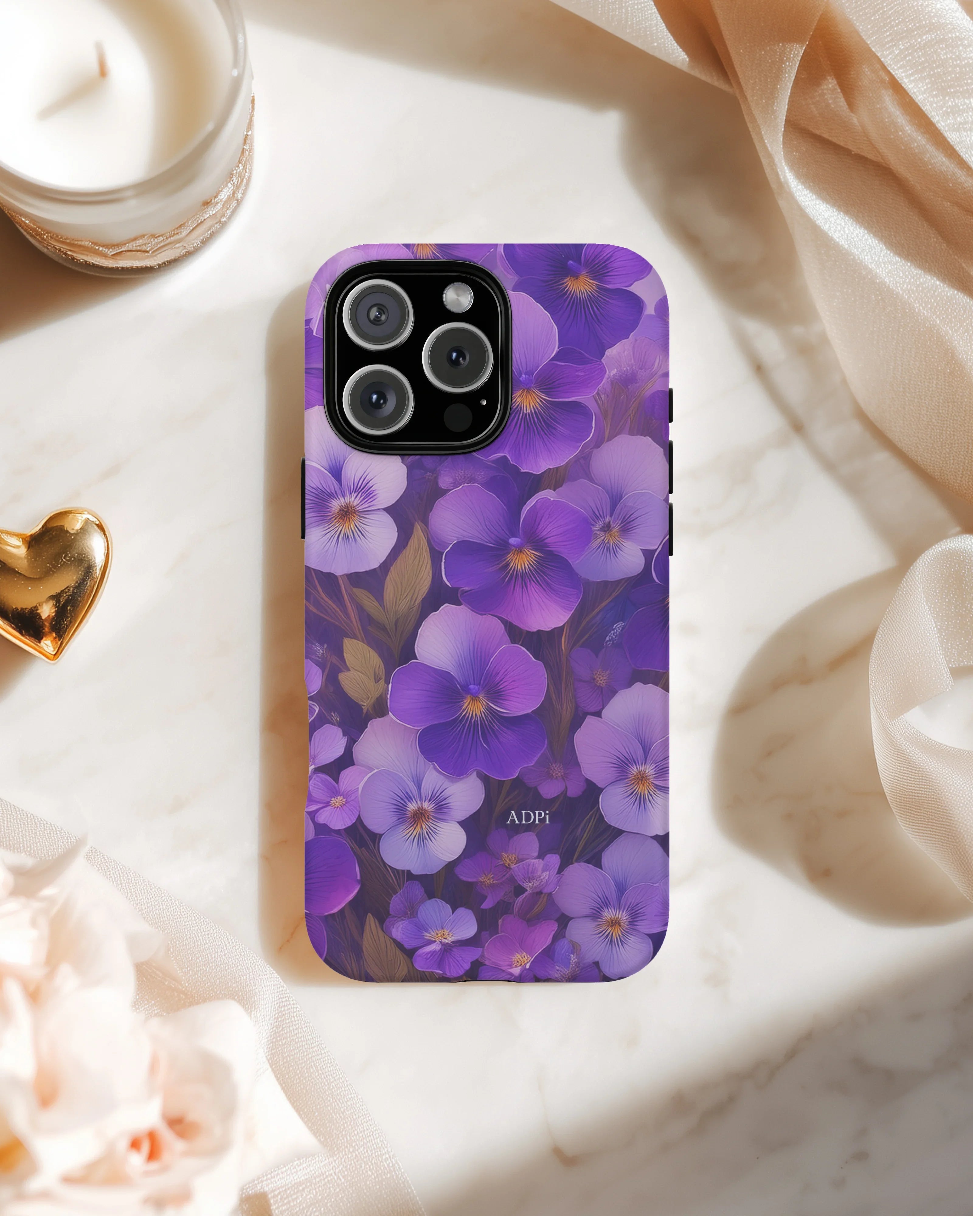 Alpha Delta Pi iPhone Mobile Phone Case - Violets | ADPi Gifts