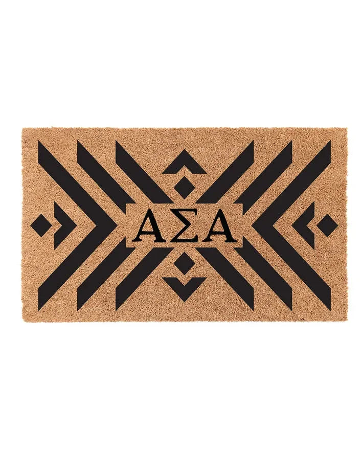 Alpha Sigma Alpha Coir Doormat - Boho Door Mats