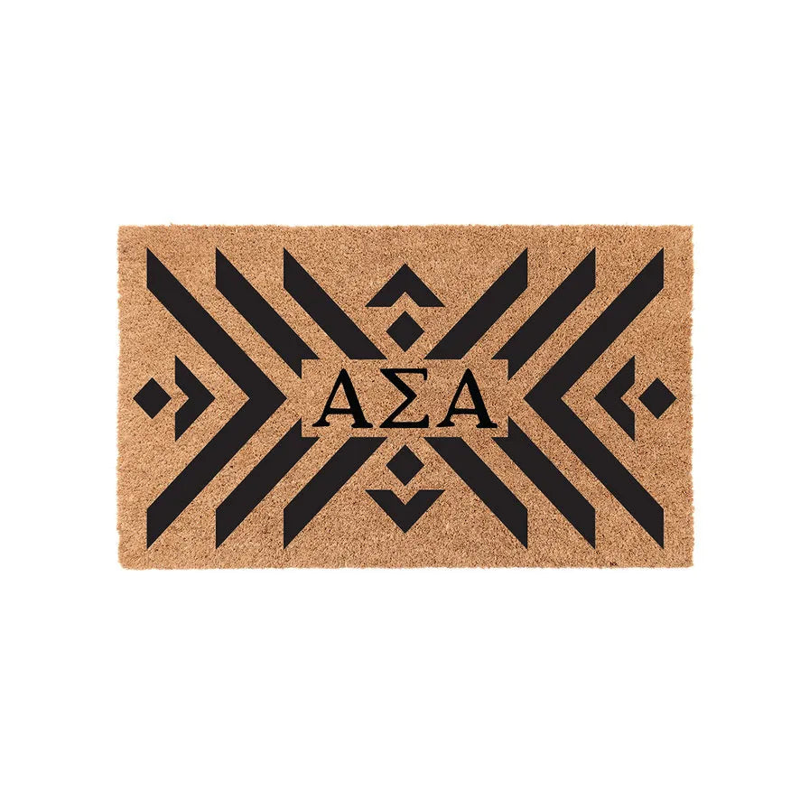 Alpha Sigma Alpha Coir Doormat - Boho Door Mats