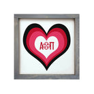 Alpha Omicron Pi 12x12 Heart Wood Framed Sign Wall Art & Signs