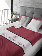 Alpha Sigma Alpha XL 60x80 Sherpa Throw Blanket Throw Blankets
