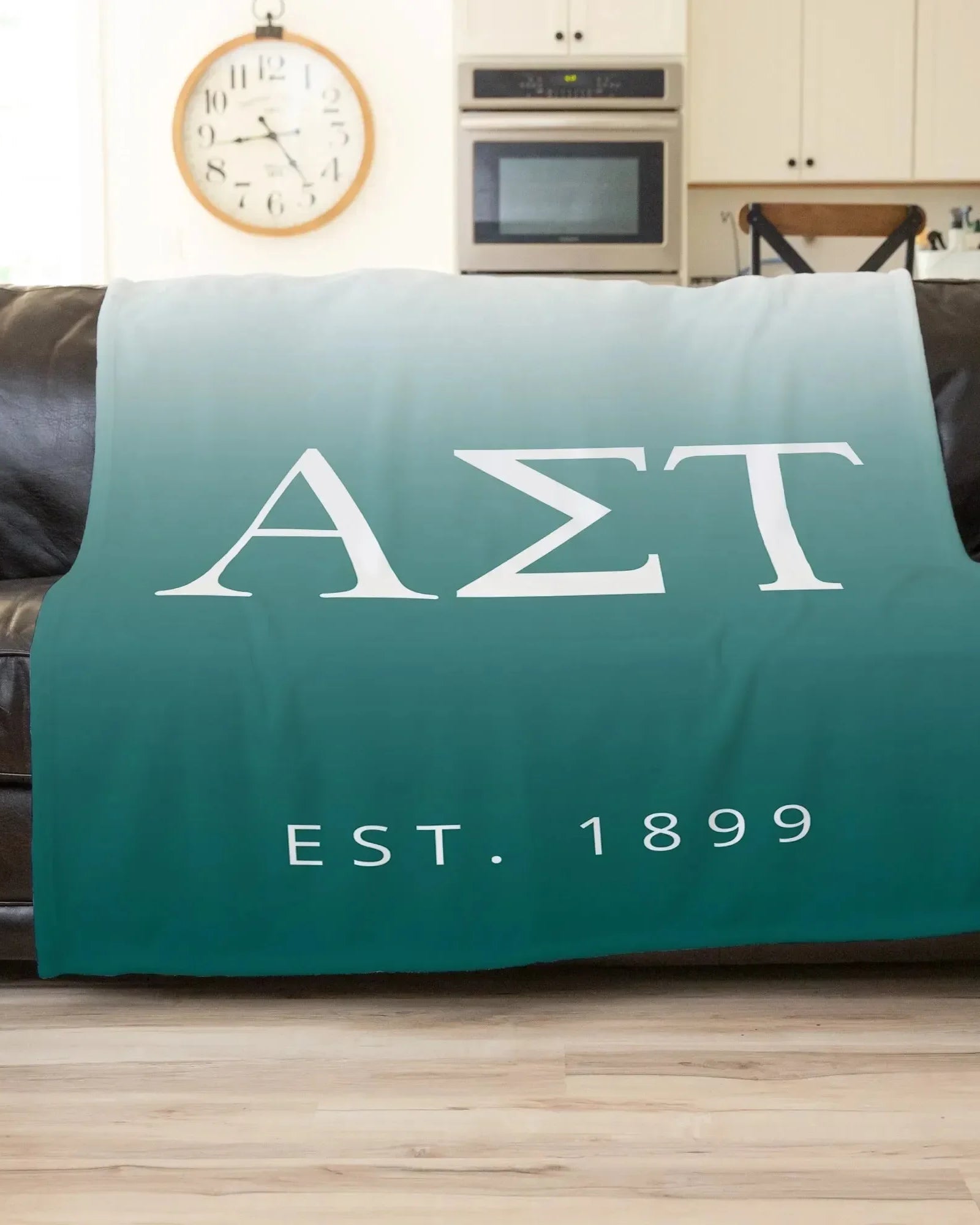 Alpha Sigma Tau XL 60x80 Sherpa Throw Blanket - Gradient Throw Blankets