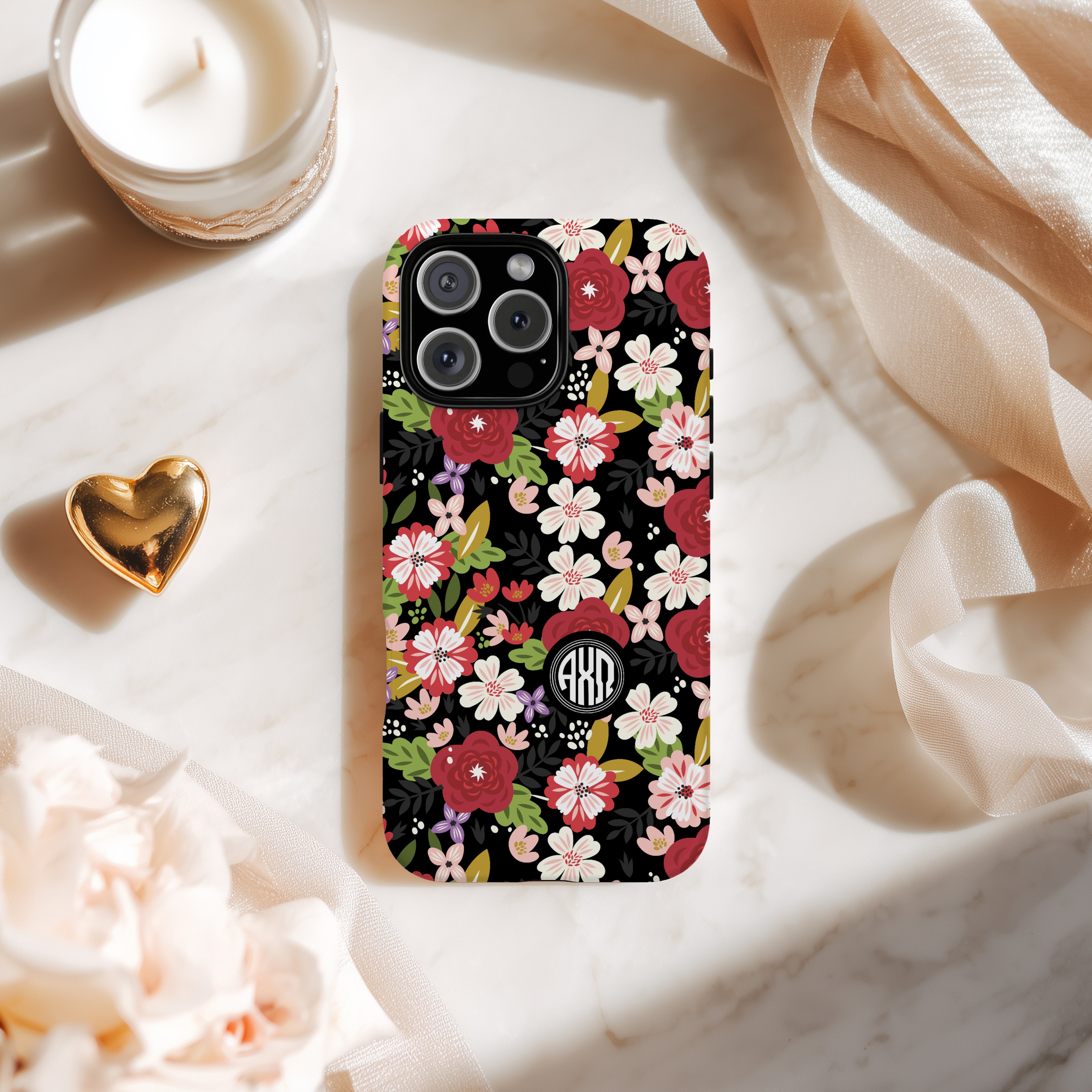 Alpha Chi Omega iPhone Mobile Phone Case - Modern Floral