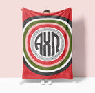 Alpha Chi Omega XL 60x80 Sherpa Throw Blanket - Bullseye Throw Blankets