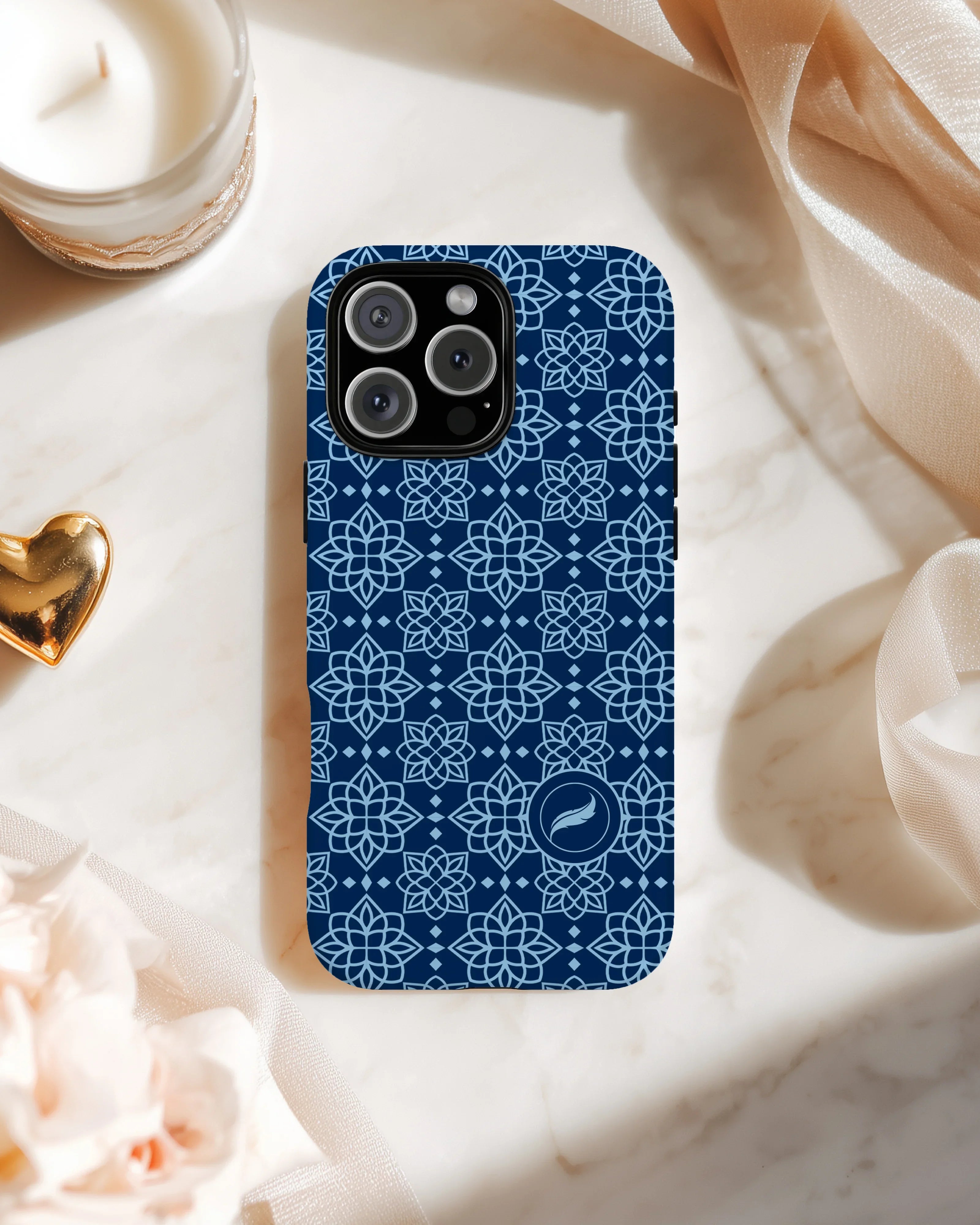 Alpha Xi Delta iPhone Mobile Phone Case Blue Ornate | AXiD Gifts