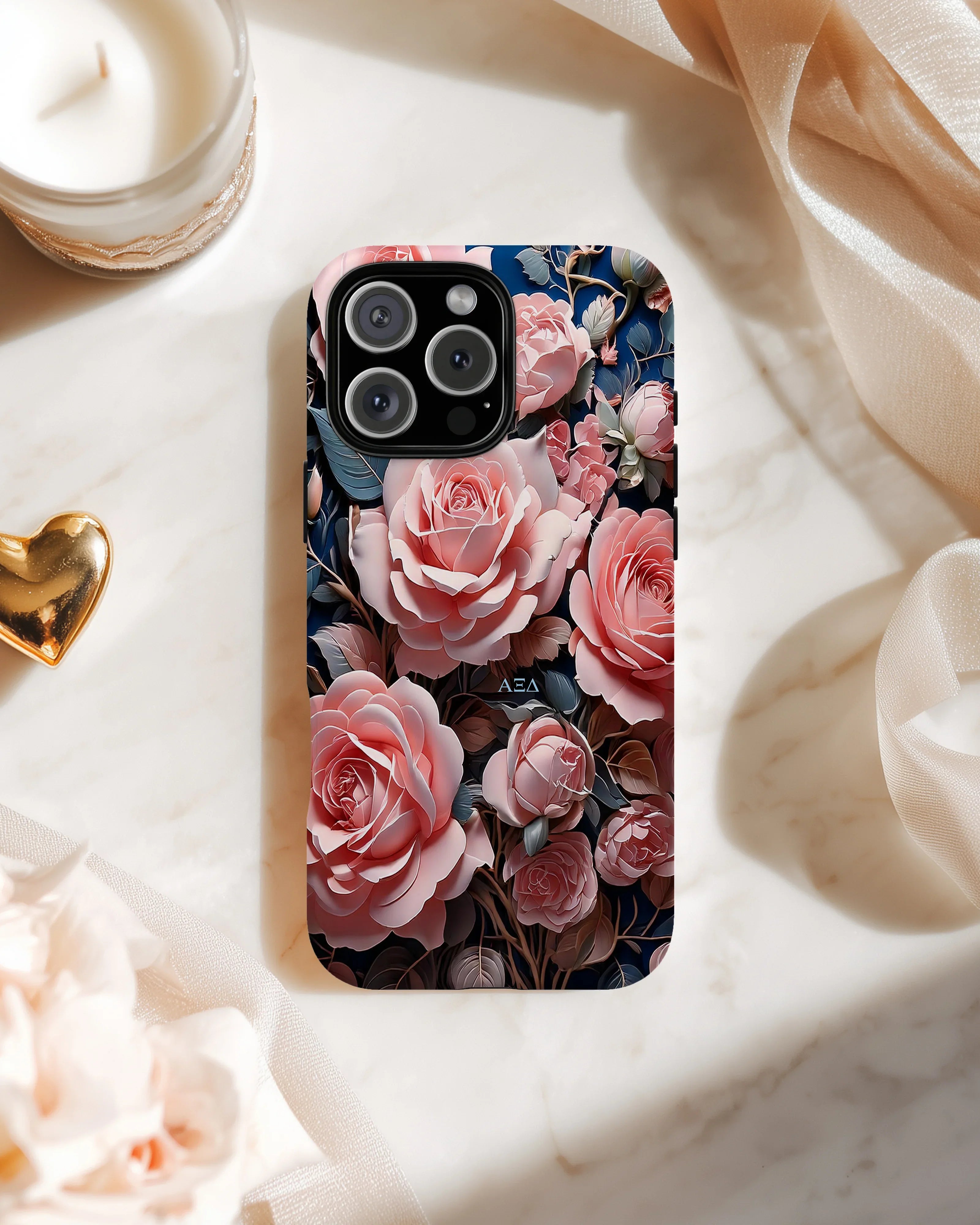 Alpha Xi Delta iPhone Mobile Phone Case - Pink Roses | AXiD Gifts