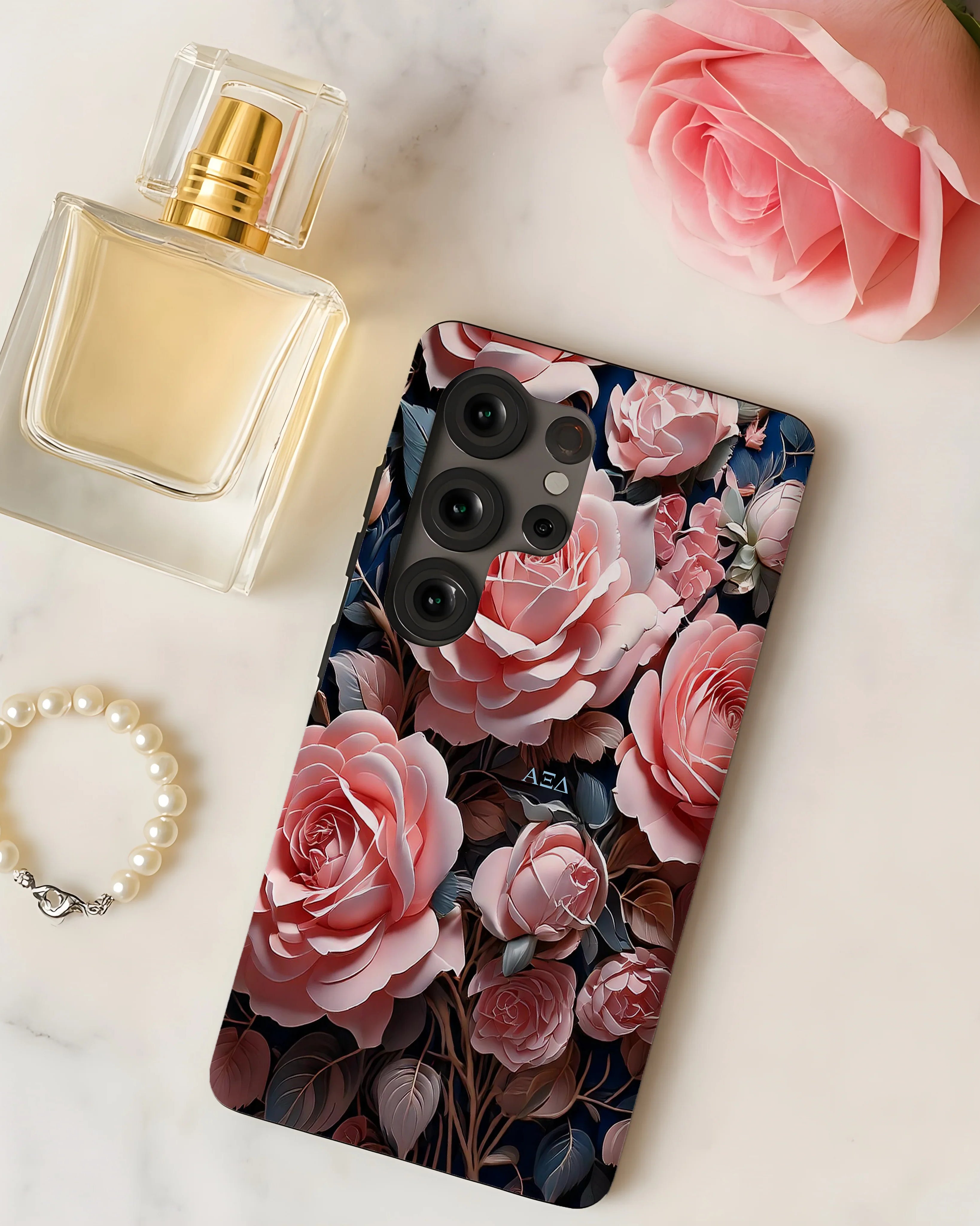 Alpha Xi Delta Samsung Galaxy Mobile Phone Case - Pink Roses | AXiD Gifts