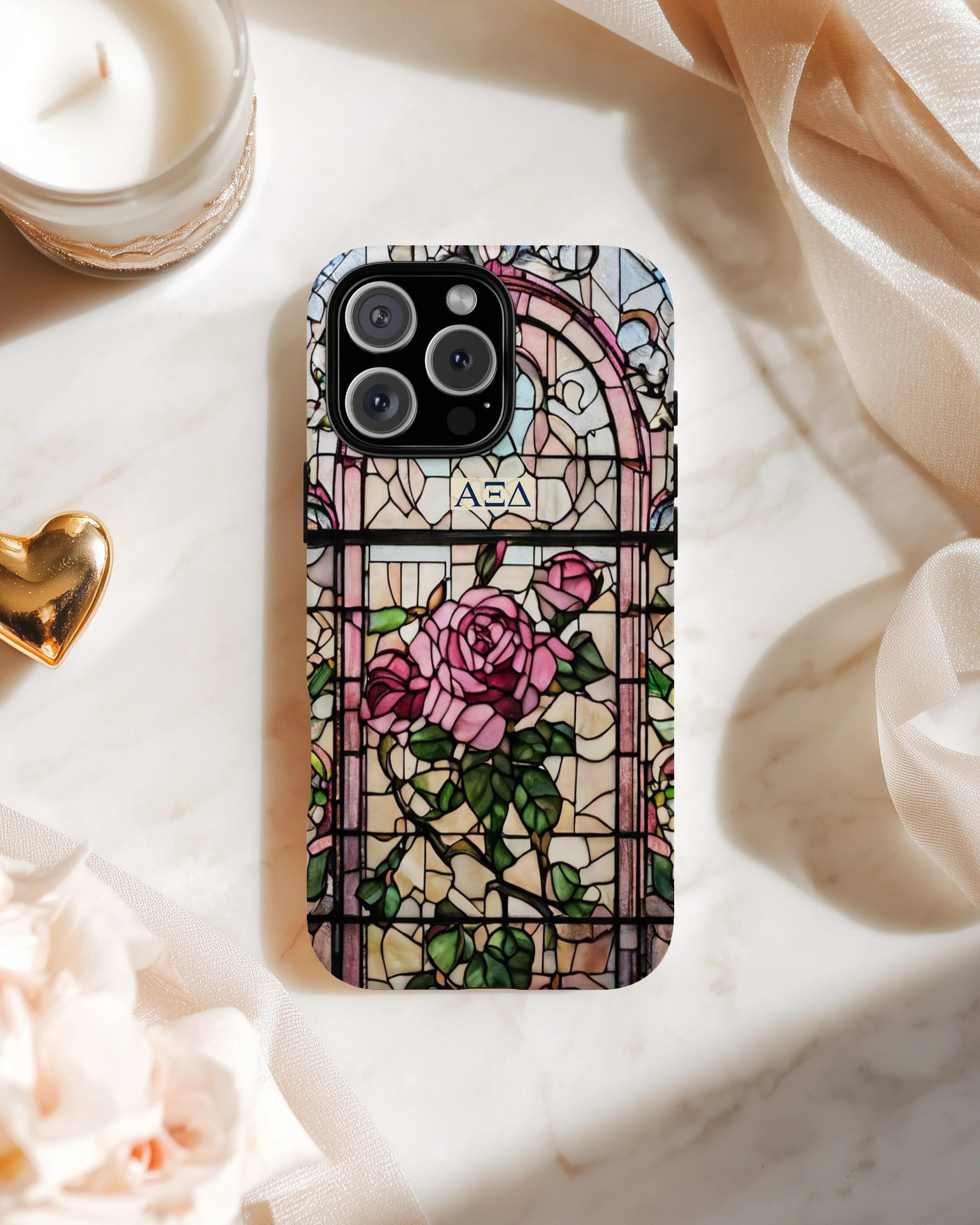 Alpha Xi Delta iPhone Mobile Phone Case - Stained Glass | AXiD Gifts