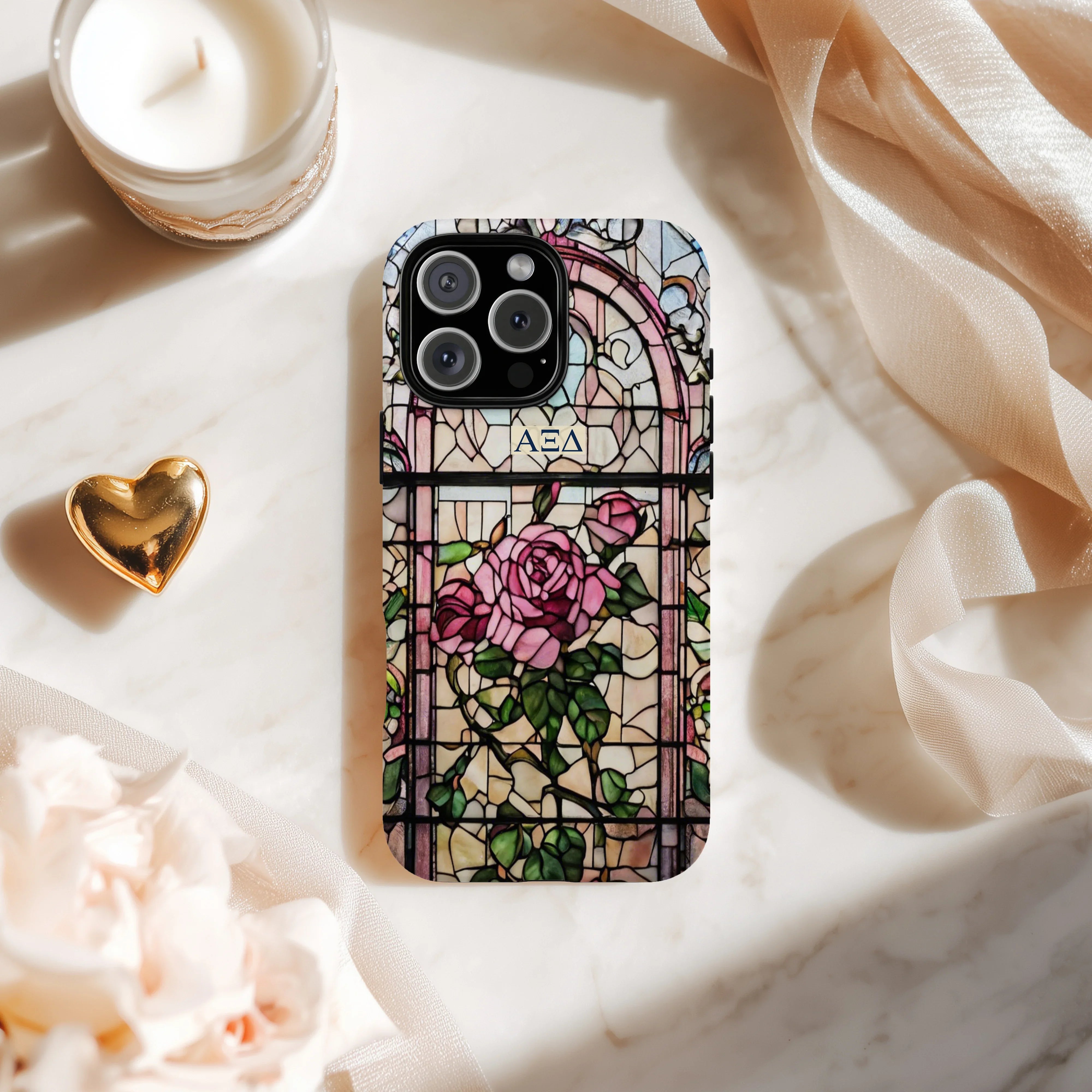 Alpha Xi Delta iPhone Mobile Phone Case - Stained Glass | AXiD Gifts