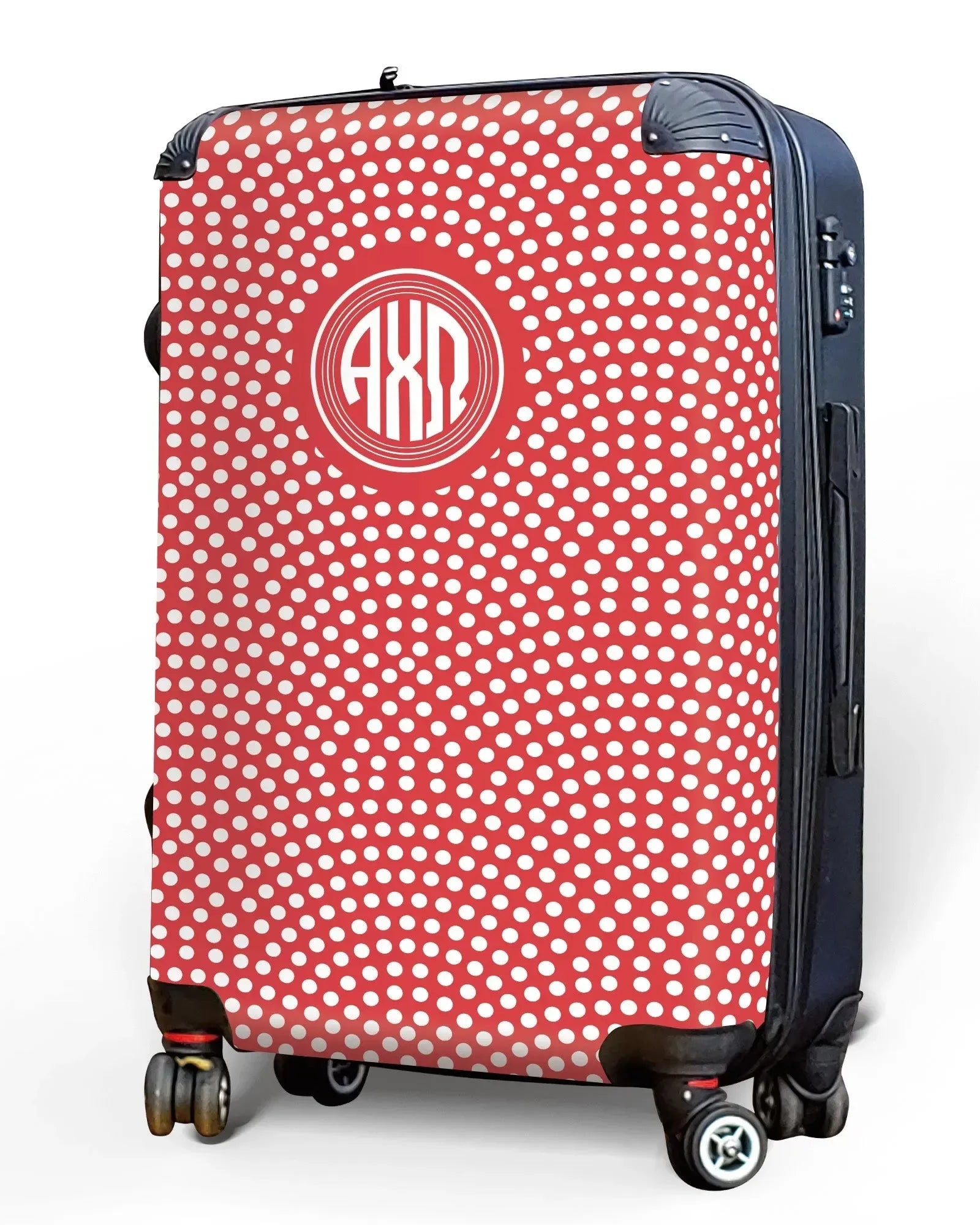 Alpha Chi Omega Carry-on Suitcase - Dots Suitcases