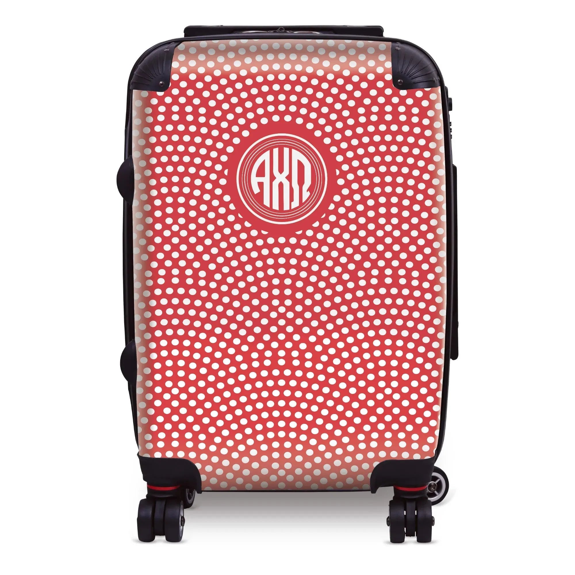 Alpha Chi Omega Carry-on Suitcase - Dots Suitcases