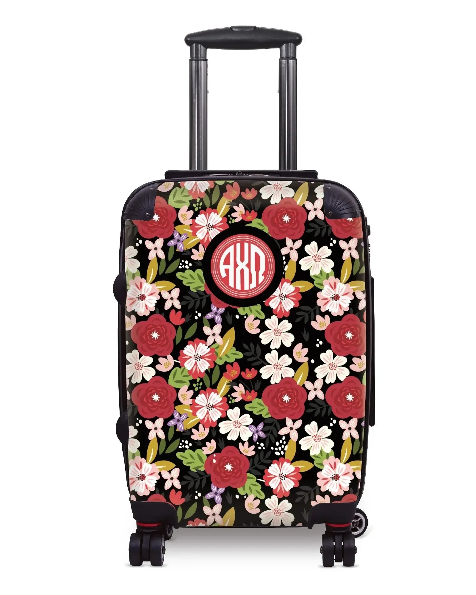 Alpha Chi Omega Carry-on Suitcase - Modern Floral Suitcases
