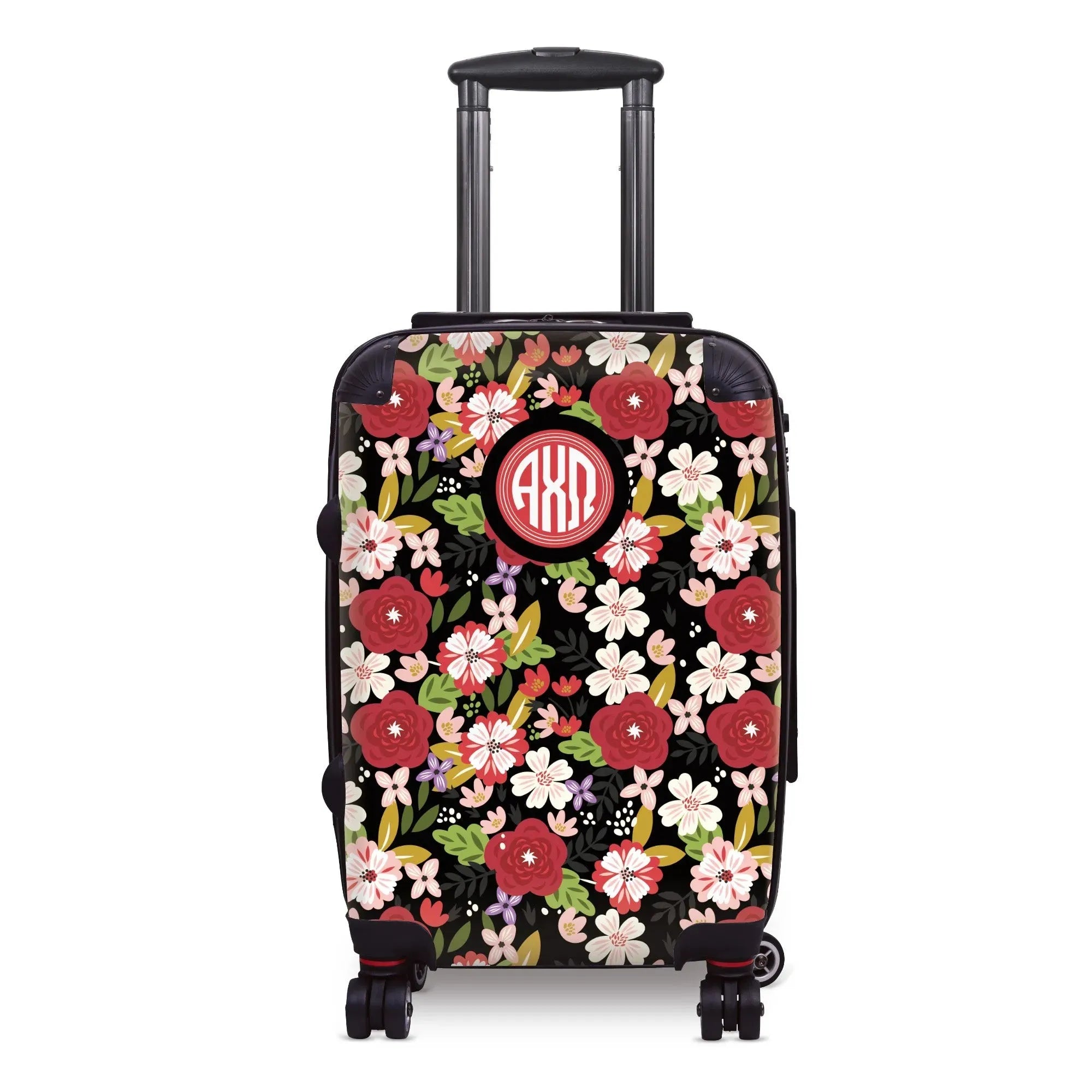 Alpha Chi Omega Carry-on Suitcase - Modern Floral Suitcases