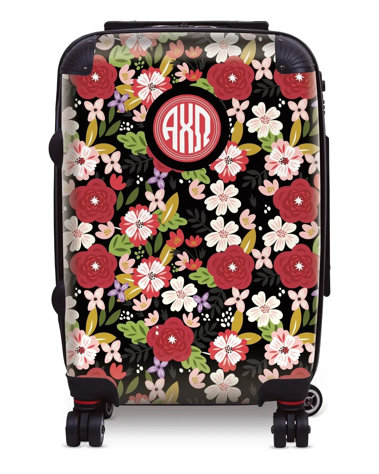Alpha Chi Omega Carry-on Suitcase - Modern Floral Suitcases