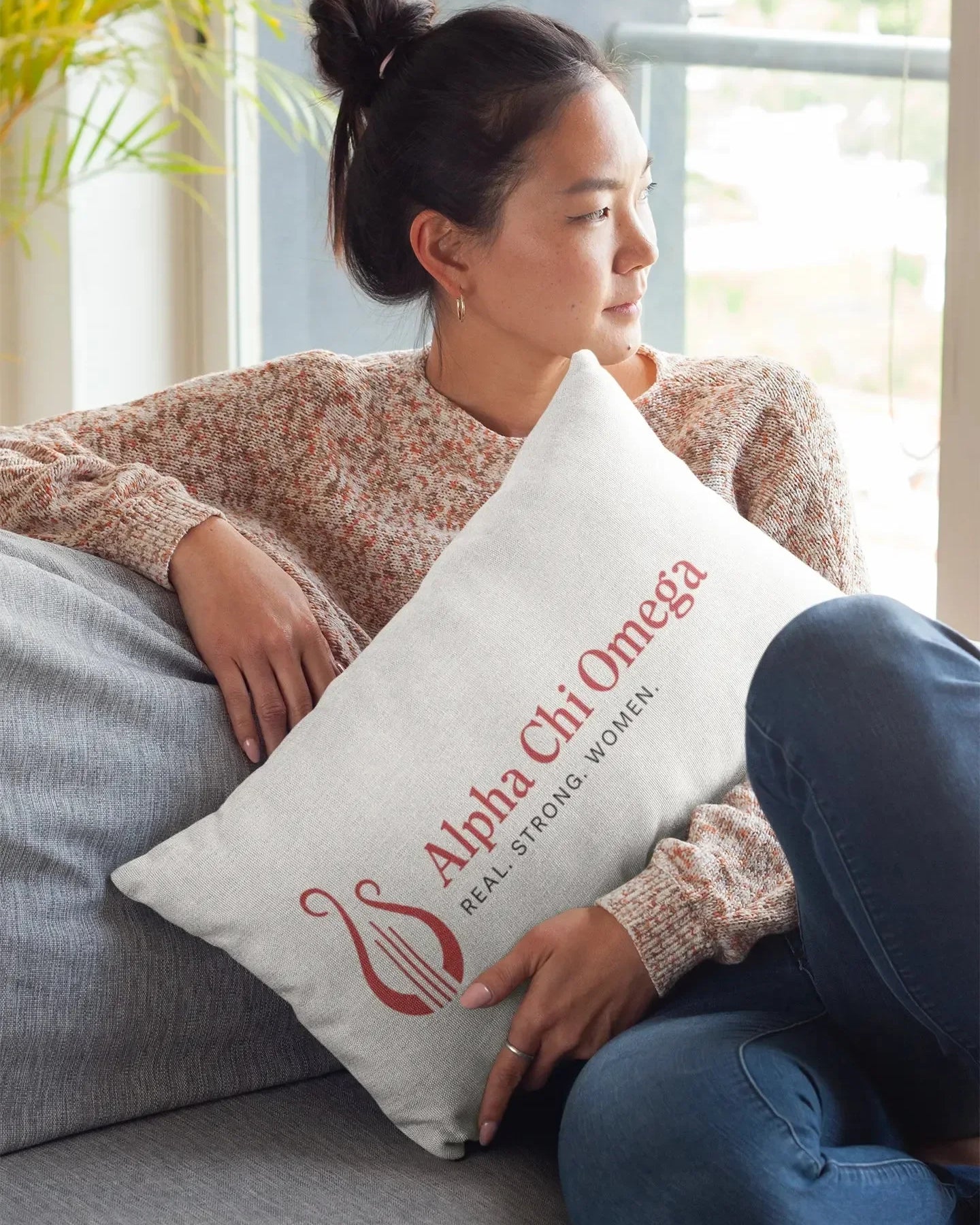 Alpha Chi Omega Traditional Lumbar Pillow Cover Pillow Covers