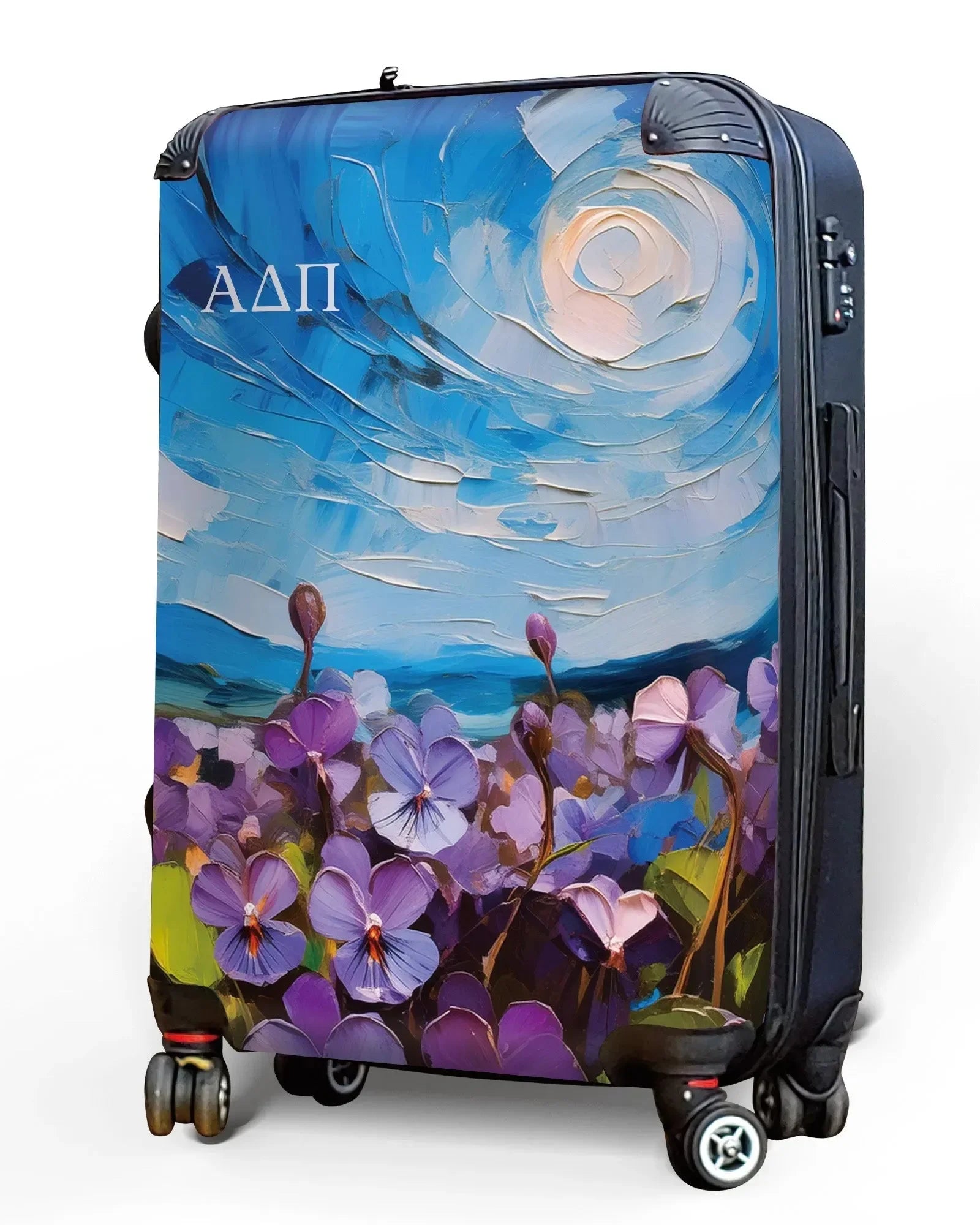 Alpha Delta Pi Carry-on Suitcase - Woodland Violets Suitcases
