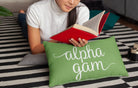Alpha Gam Lumbar Throw Pillow Cover Pillow Covers