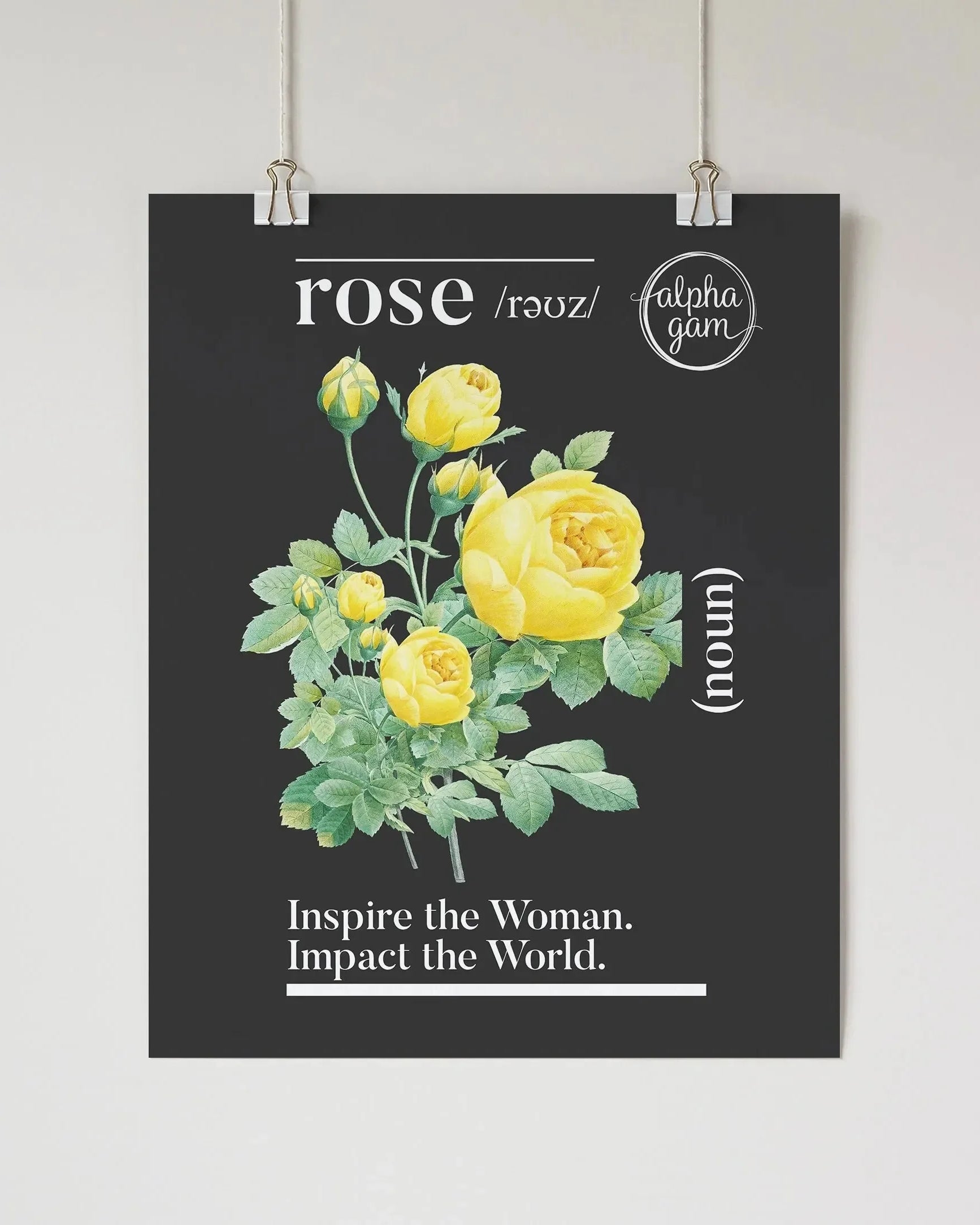 Alpha Gam 16x20 Poster - Rose Definition Wall Art & Signs
