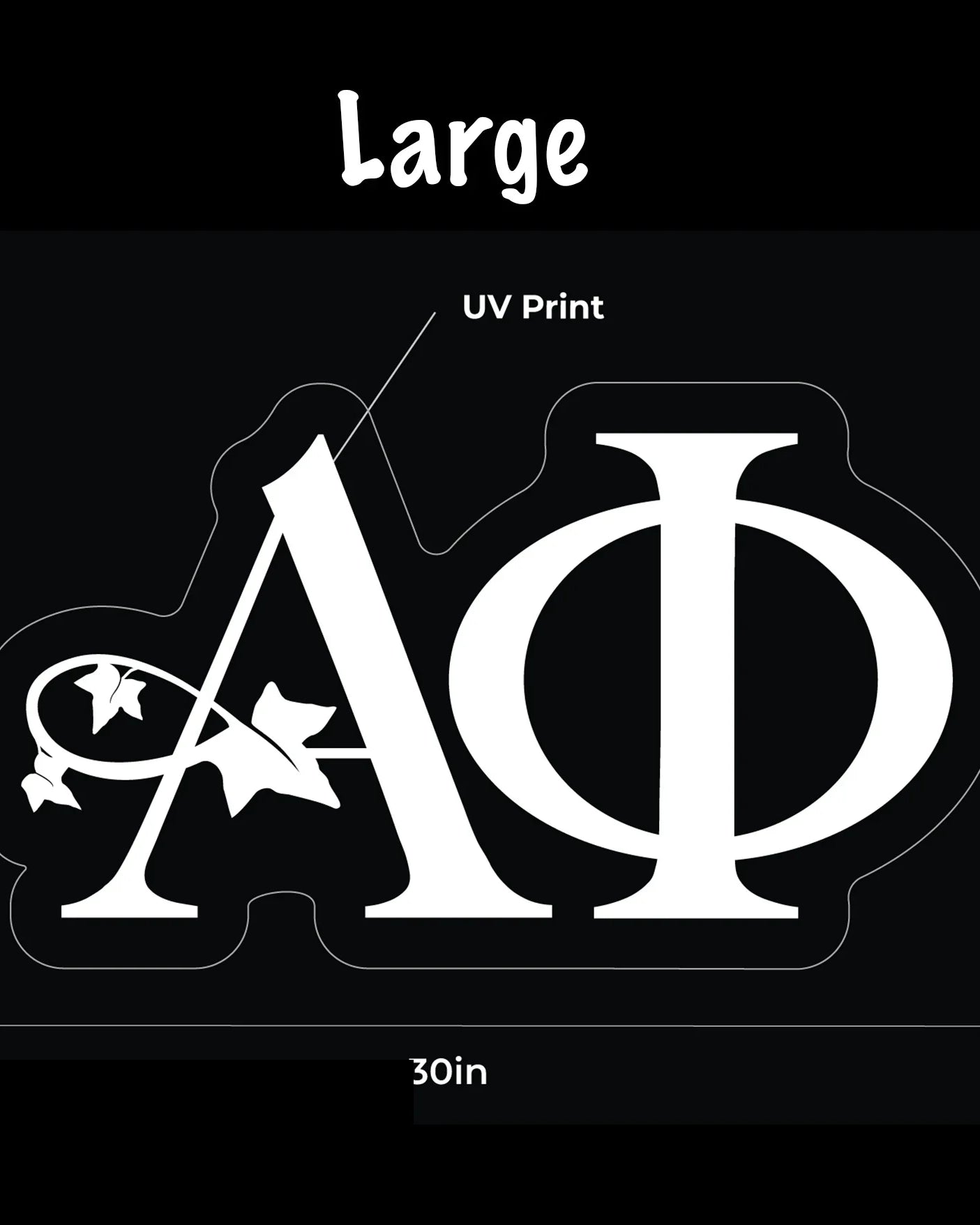 Alpha Phi UV LED Neon Sign w/ Dimmer | APhi Dorm Wall Art