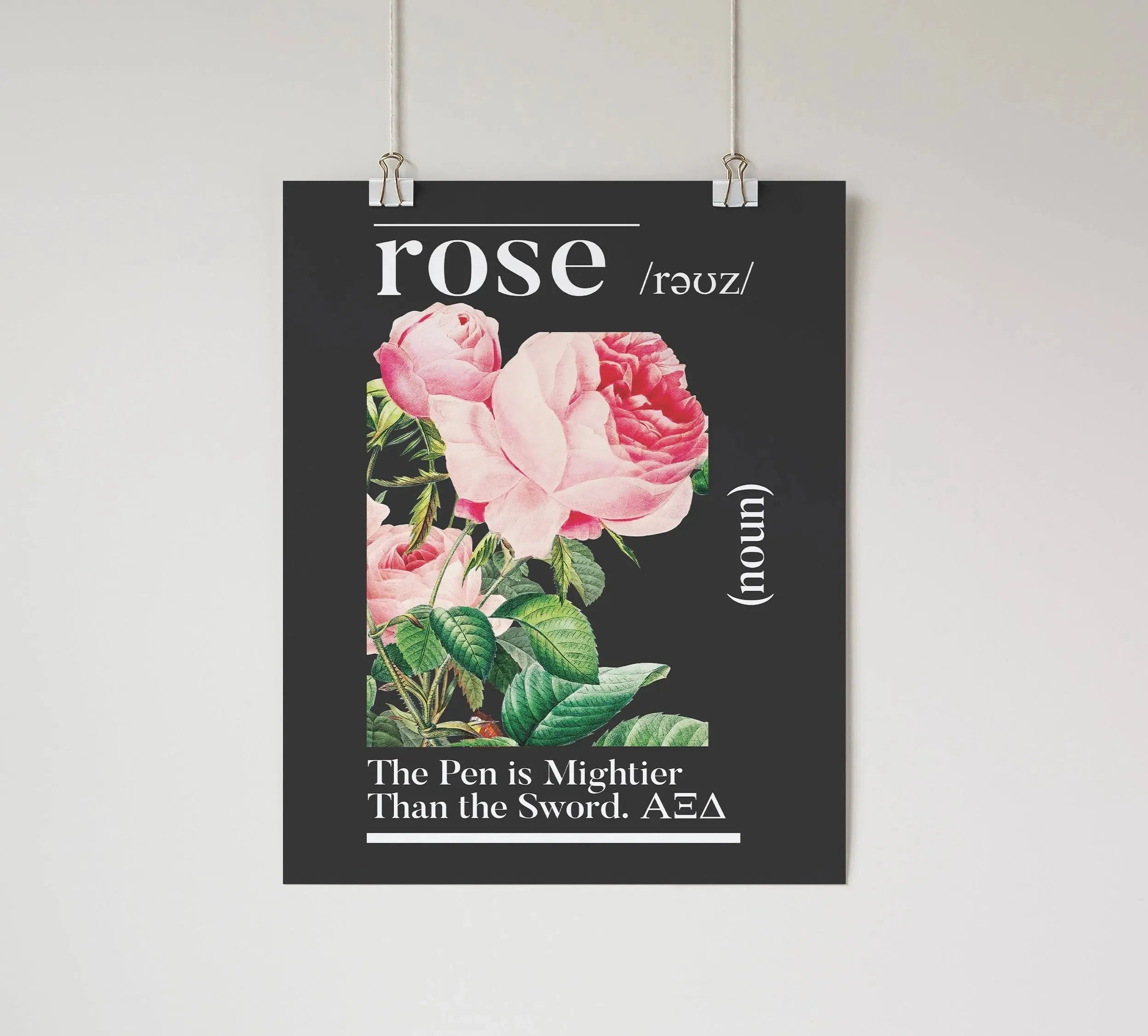 16"x20" Alpha Xi Delta Poster - Rose Definition Wall Art & Signs