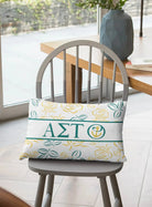 Alpha Sigma Tau Lumbar Pillow Cover - Rose Sketch Pillow Covers