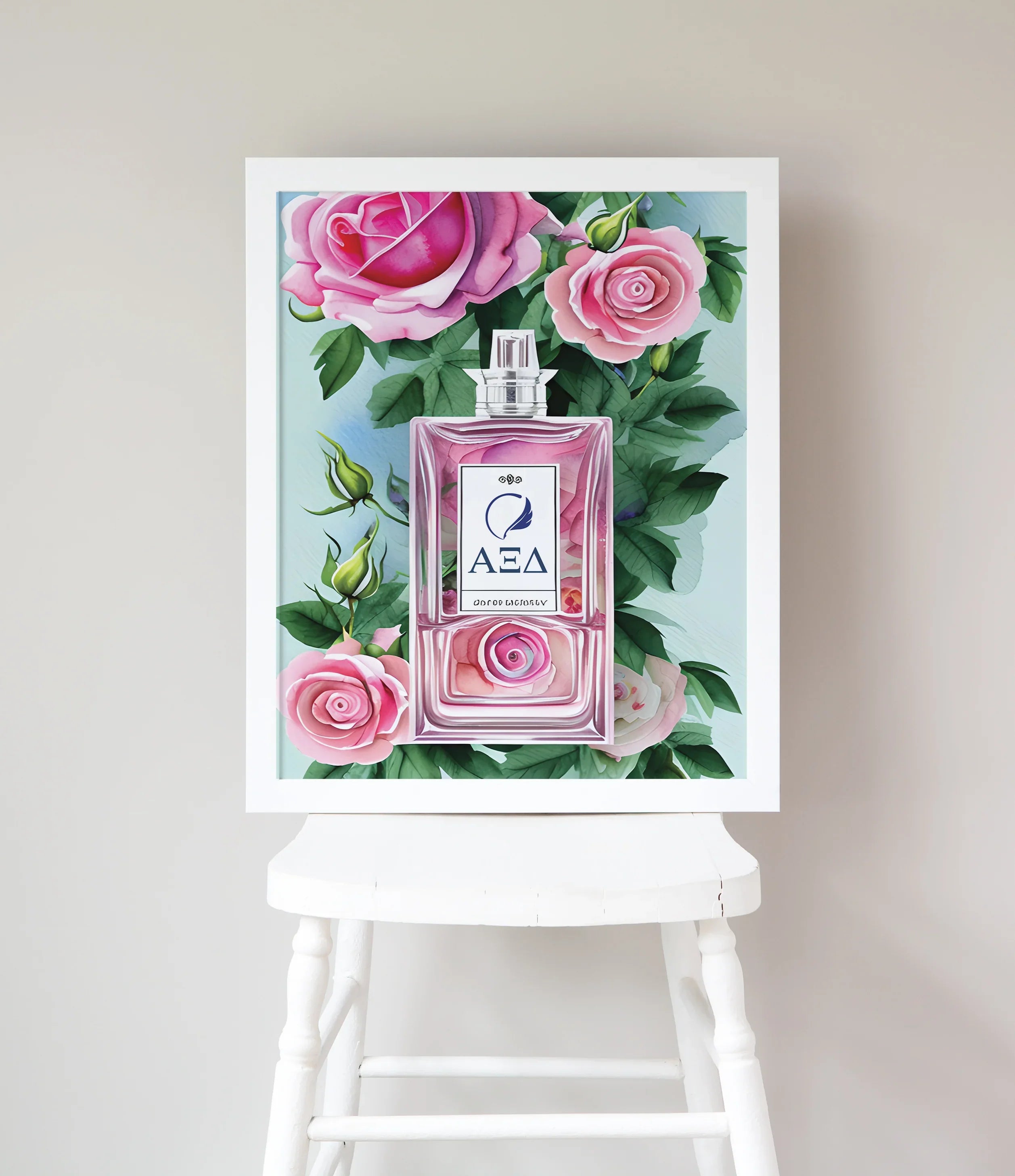 16"x20" Large Alpha Xi Delta Poster - Perfume Bottle | AXiD Wall Art