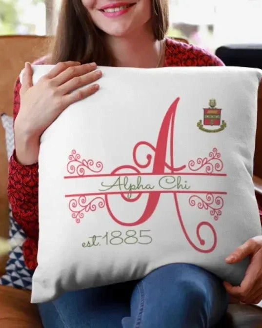Alpha Chi Omega 18" Monogram Throw Pillow Cover Pillow Covers