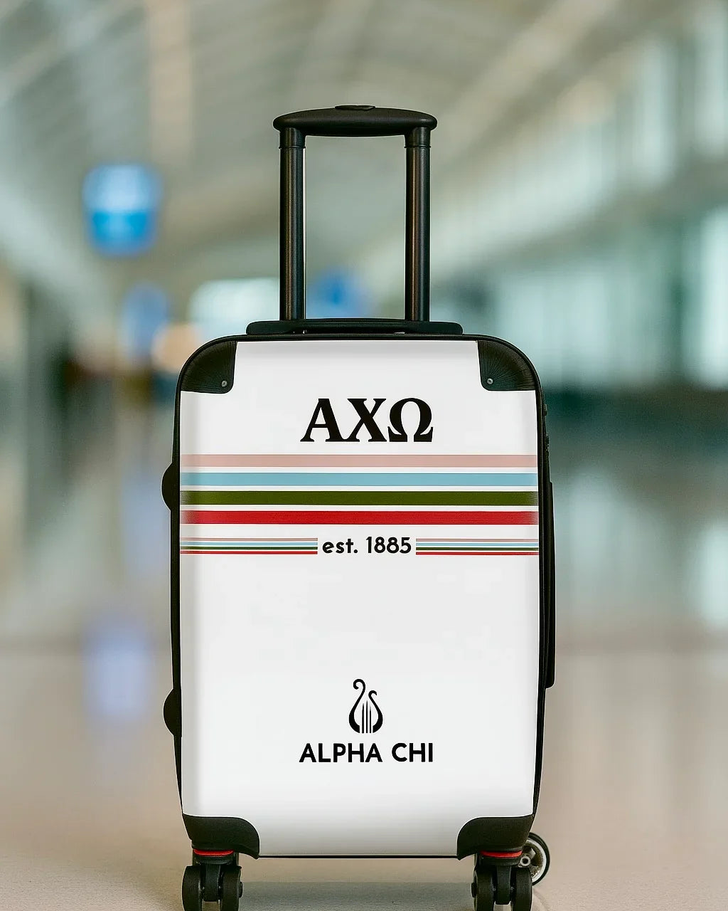 Alpha Chi Omega Carry-on Luggage Preppy Stripes