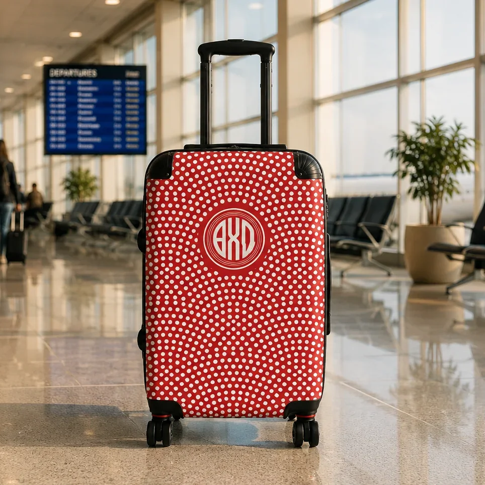 Alpha Chi Omega Carry-on Suitcase - Dots | Campus greek Fit
