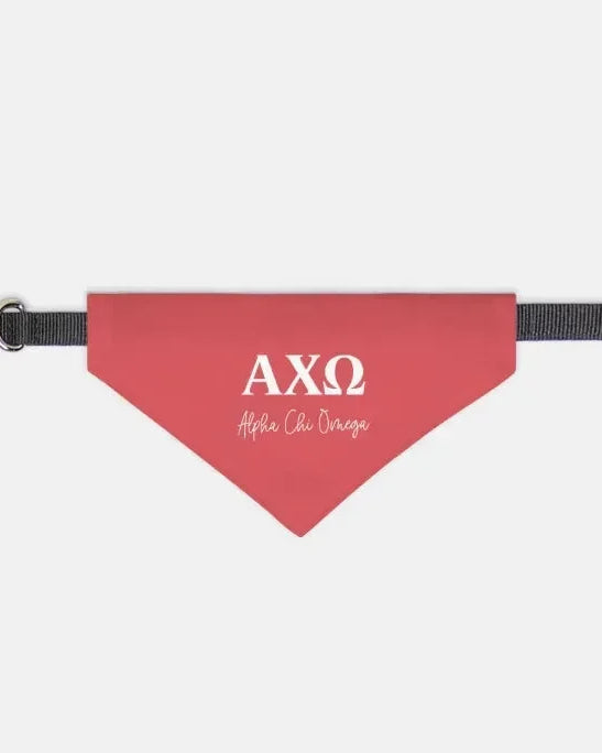 Alpha Chi Omega Pet Bandana - Scarlet Small Pet Bandanas