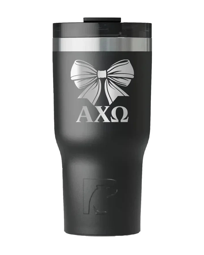 Alpha Chi Omega RTIC 20 oz Essential Tumbler - Bow - Campus Greek Fit