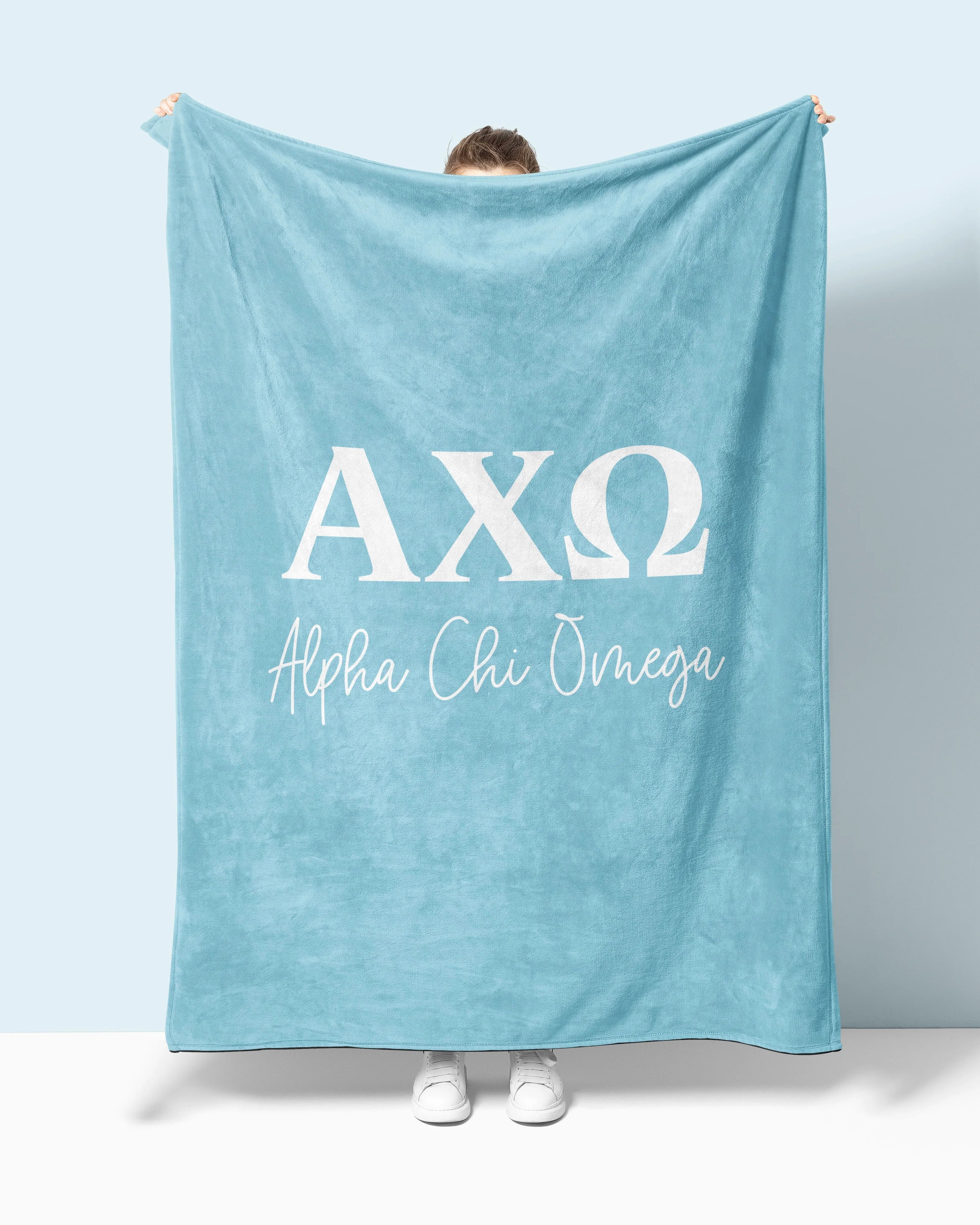 Alpha Chi Omega XL 60x80 Olympus Sherpa Throw Blanket | AXO Gifts