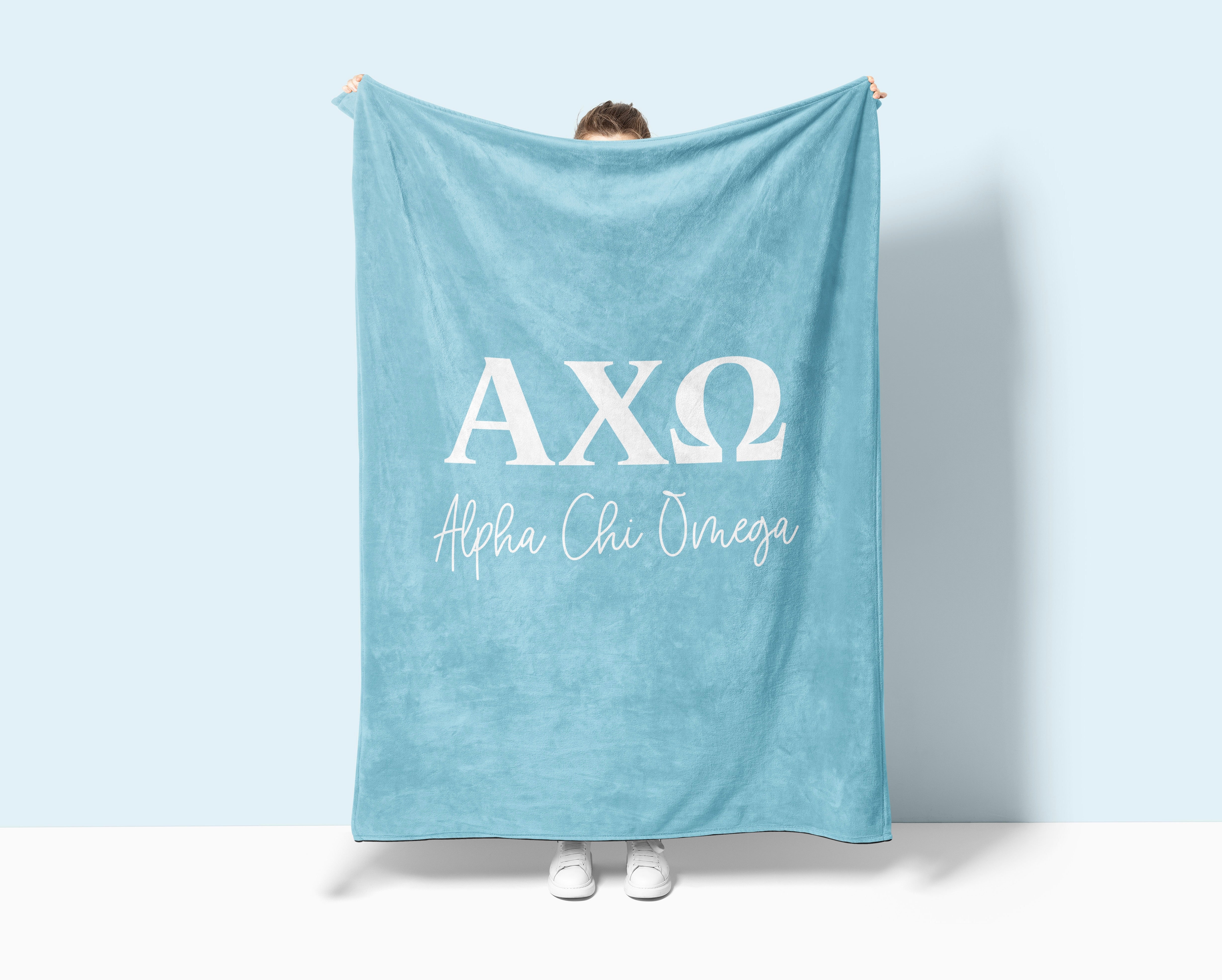 Alpha Chi Omega XL 60x80 Olympus Sherpa Throw Blanket | AXO Gifts