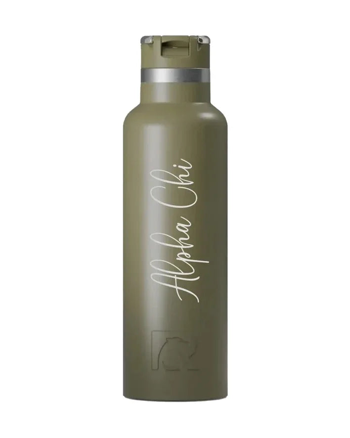 Alpha Chi RTIC 20 oz Journey Ceramic Lined Water Bottle - Script