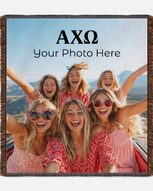 Alpha Chi Omega Woven Personalized Woven Forever Moments Tapestry