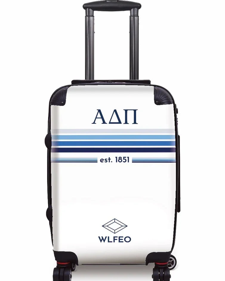 Alpha Delta Pi Carry-on Luggage - Preppy Stripes Suitcases
