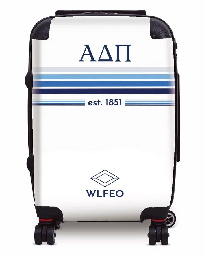 Alpha Delta Pi Carry-on Luggage - Preppy Stripes Suitcases