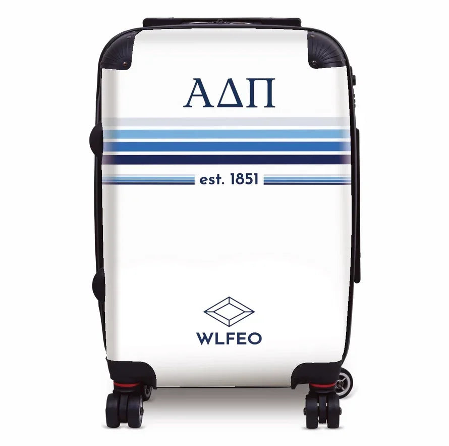 Alpha Delta Pi Carry-on Luggage - Preppy Stripes Suitcases