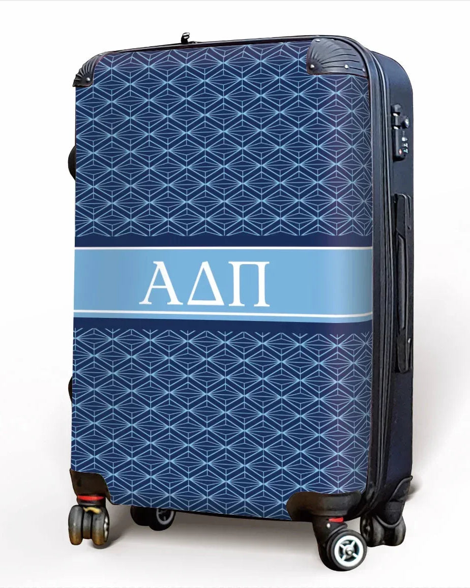 Alpha Delta Pi Carry-on Suitcase - Diamond Pattern ADPi Luggage