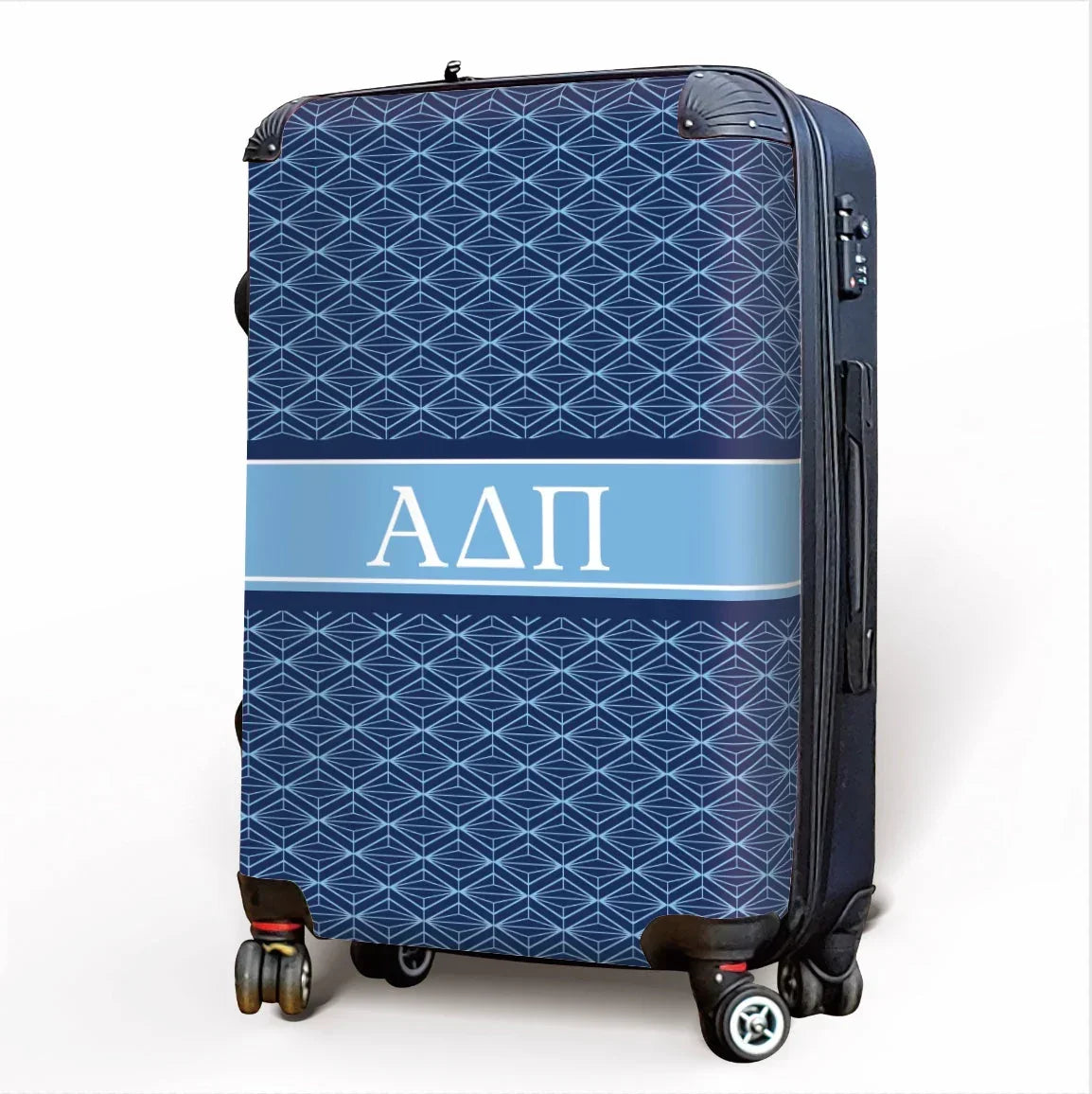 Alpha Delta Pi Carry-on Suitcase - Diamond Pattern ADPi Luggage
