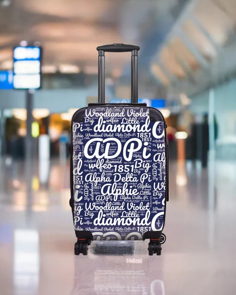 Alpha Delta Pi Carry-on Luggage - Expression Art Suitcases
