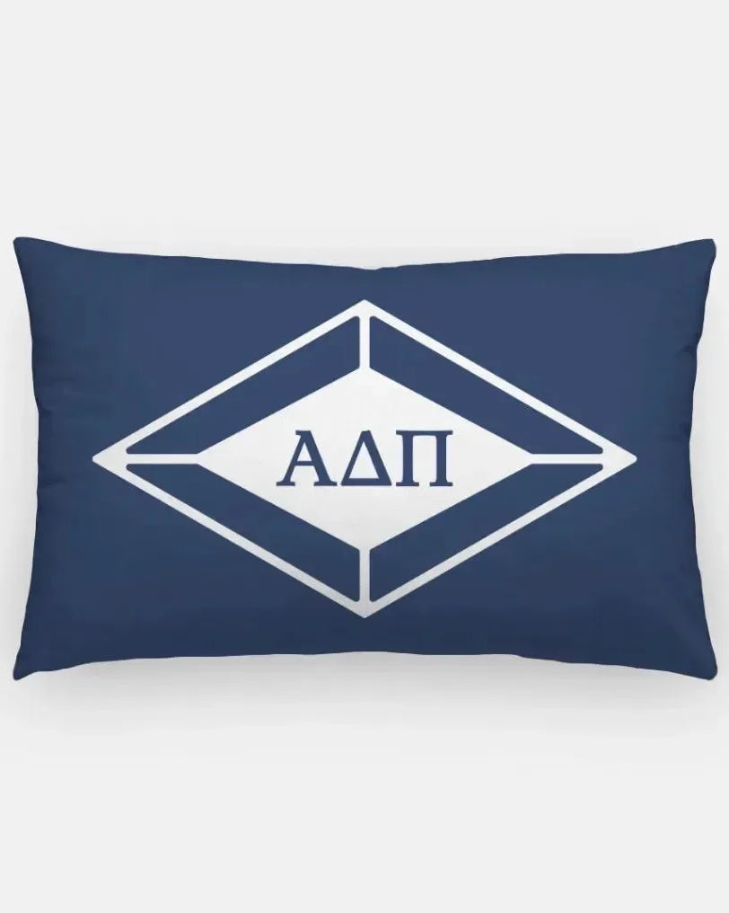 Alpha Delta Pi Lumbar Pillow Cover - Traditional Diamond Midnight Pillow Covers